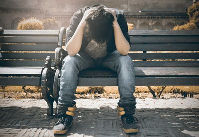 Man on a bench